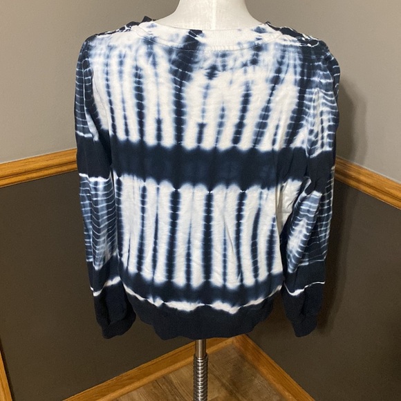 Who what wear navy blue & white tie dye crewneck sweatshirt size XL - Picture 5 of 7
